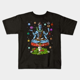 Lord Shiva Mushroom Meditation Kids T-Shirt